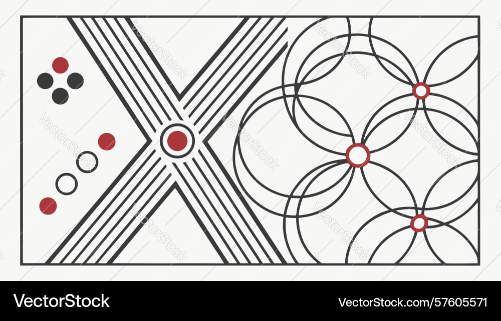Geometric pattern with cross circles abstract Vector Image