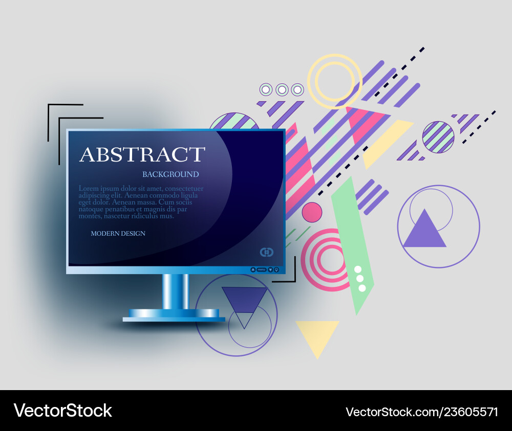 Geometry background abstract computer Geometry background abstract computer Vector Image