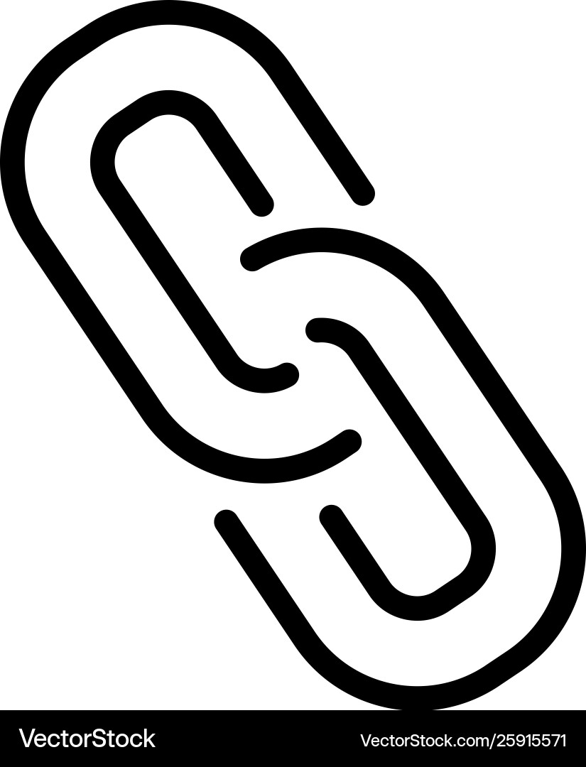 Link line icon in flat style for app ui websites Link line icon in flat style for app ui websites Vector Image