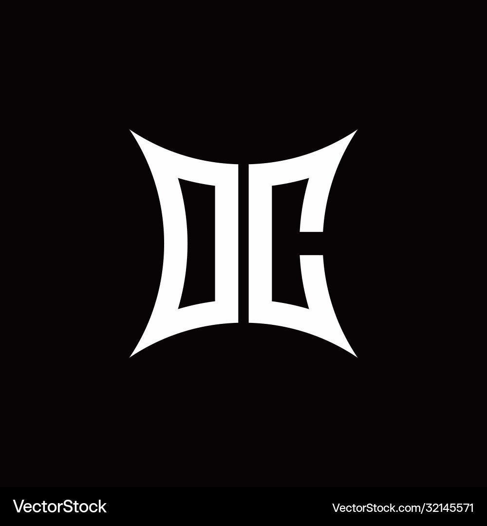 Oc monogram logo with sharped shape design Vector Image