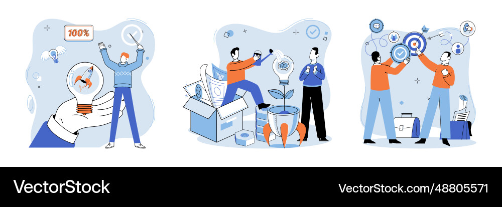 Project launch management captain Project launch management captain Vector Image