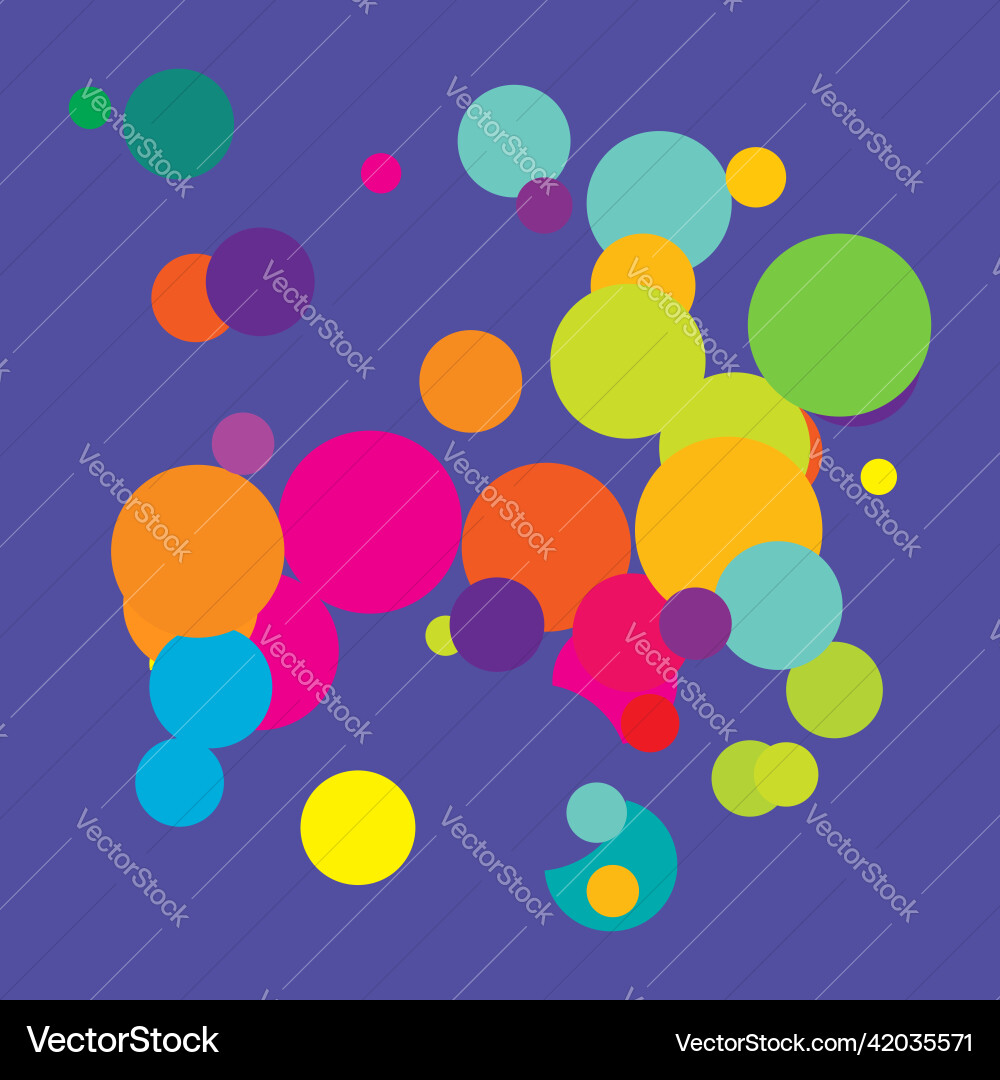 Random chaotic overlapping circles composition Random chaotic overlapping circles composition Vector Image