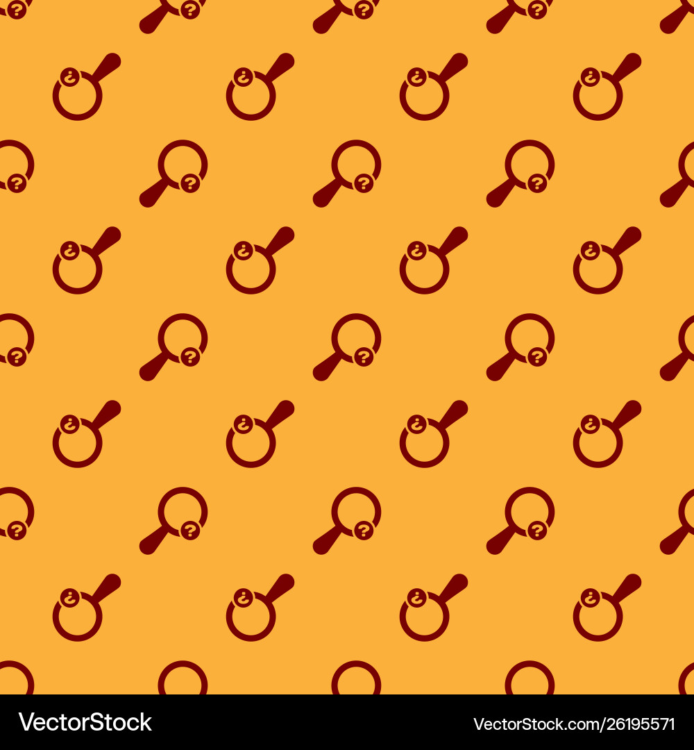 Red unknown search icon isolated seamless pattern Vector Image