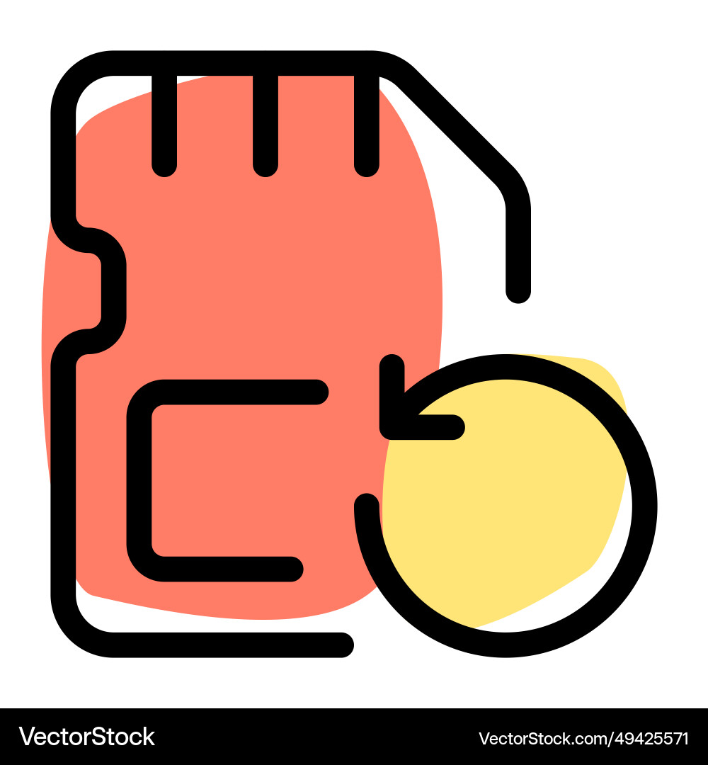 Reload data on the sd card storage Vector Image