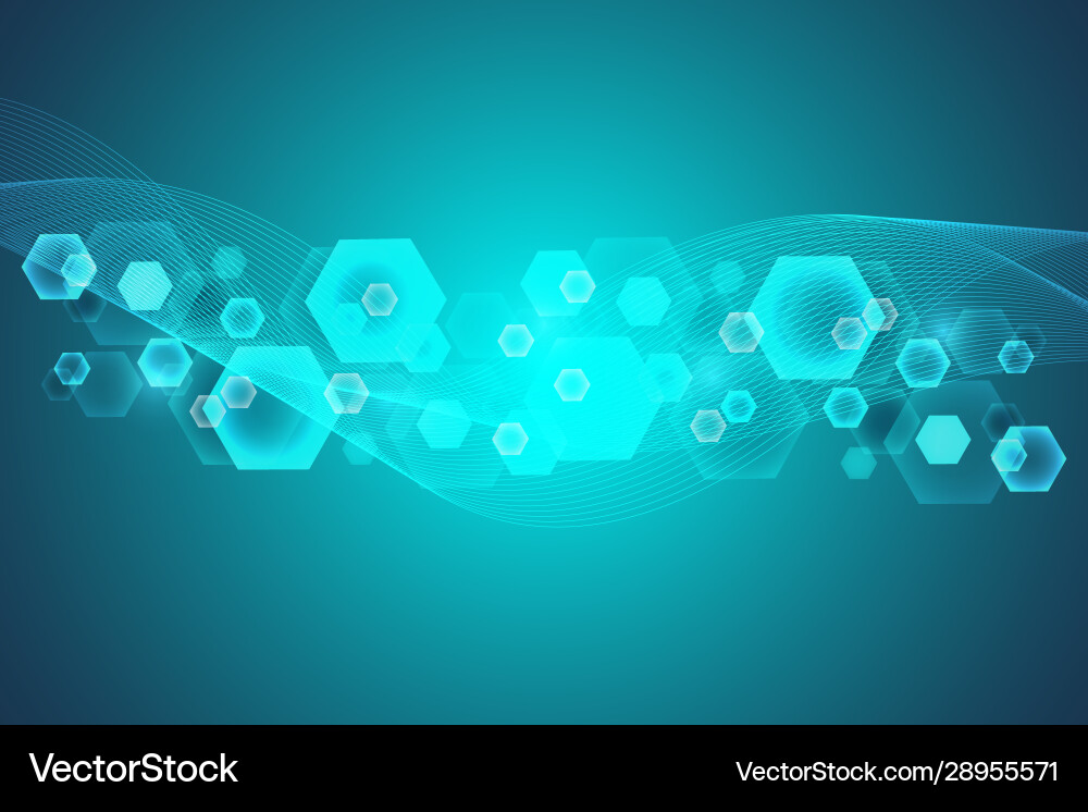 Science network pattern connecting lines and dots Vector Image