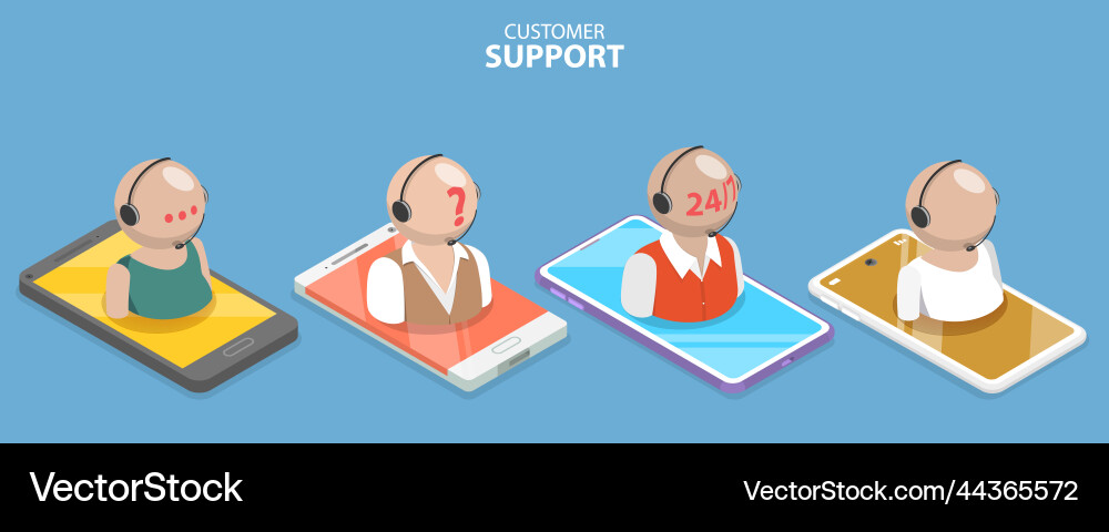 3d isometric flat conceptual Royalty Free Vector Image