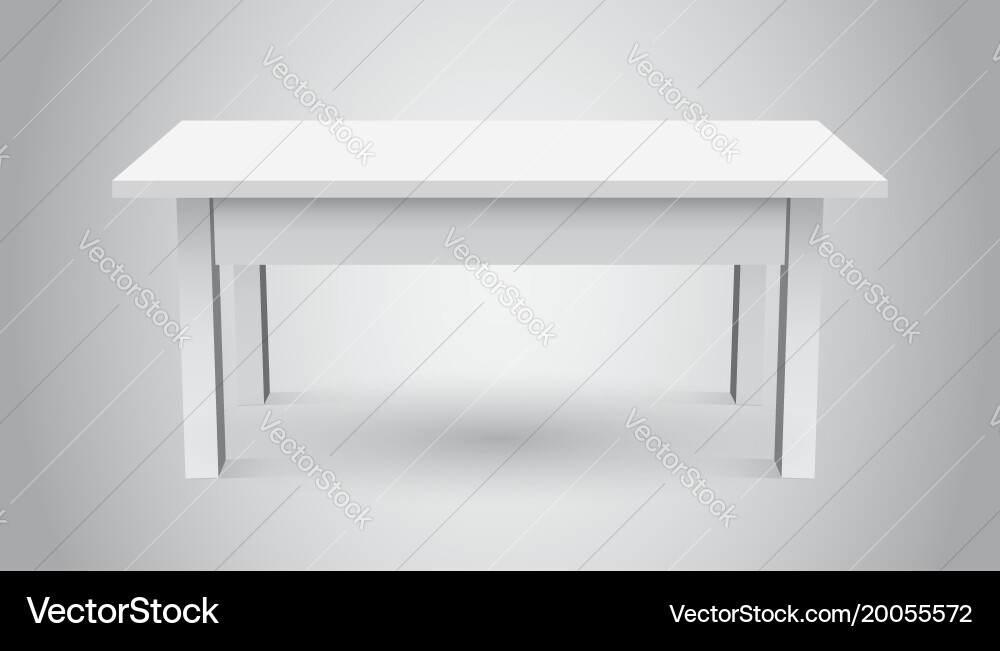 3d table for object presentation empty white top Vector Image