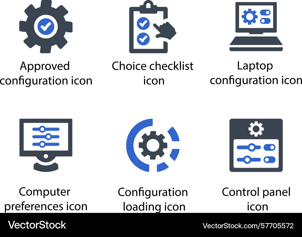 Approved configuration checklist vector image
