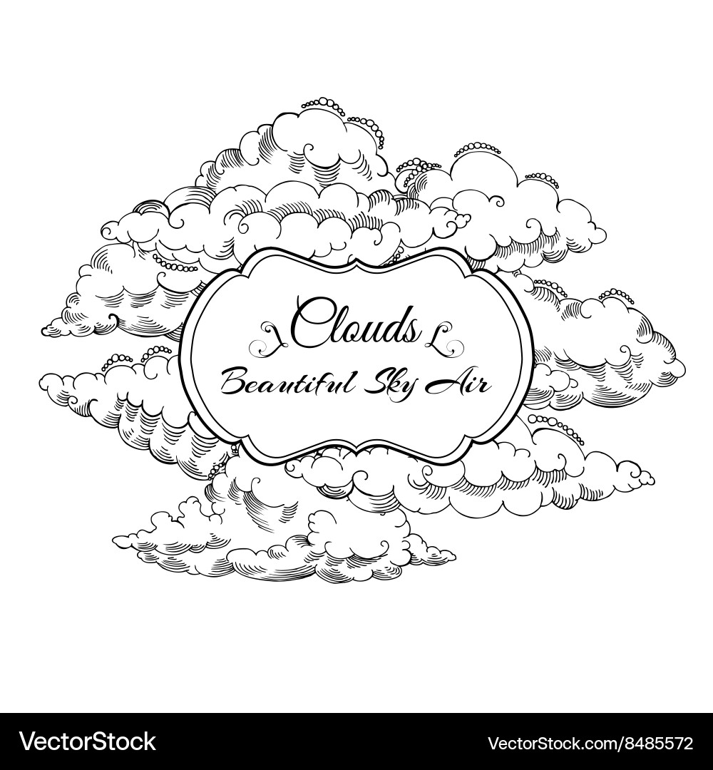 Background with clouds Vector Image