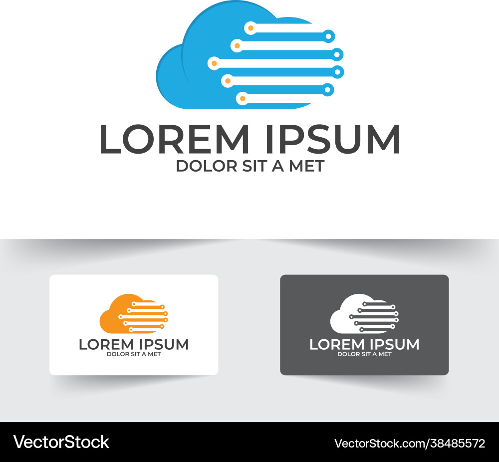 Cloud computing icon design template database Vector Image