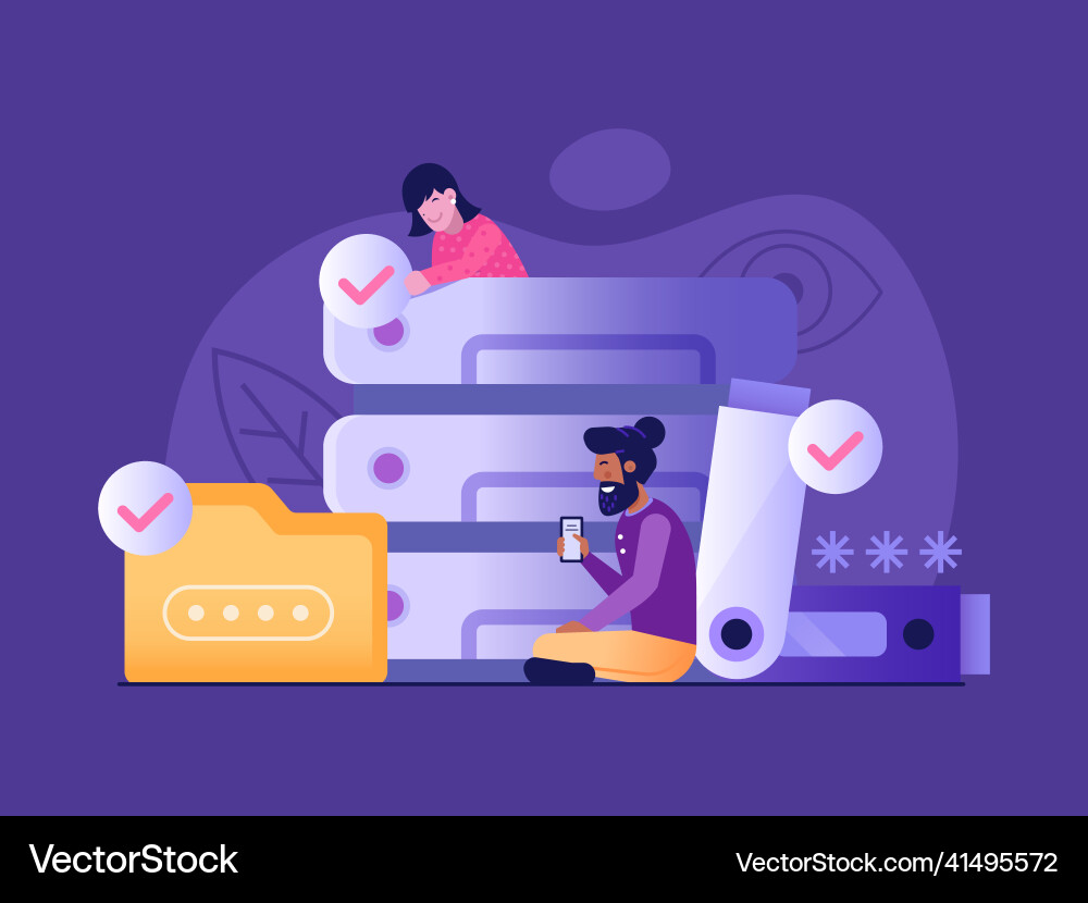 Cloud computing services and online data storage Cloud computing services and online data storage Vector Image
