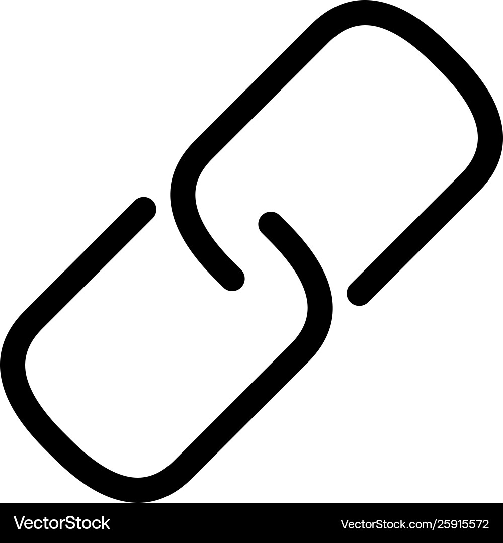 Link line icon in flat style for app ui websites Link line icon in flat style for app ui websites Vector Image