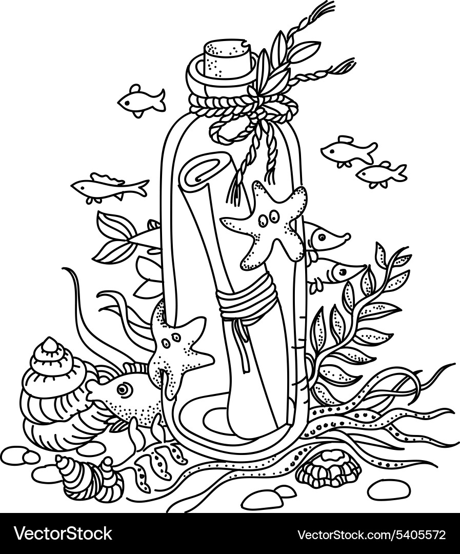 Message in a bottle Vector Image