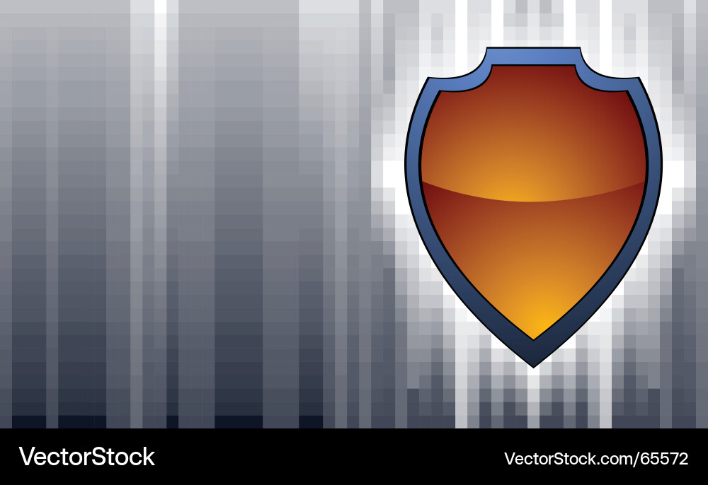 Shield on abstract background Vector Image