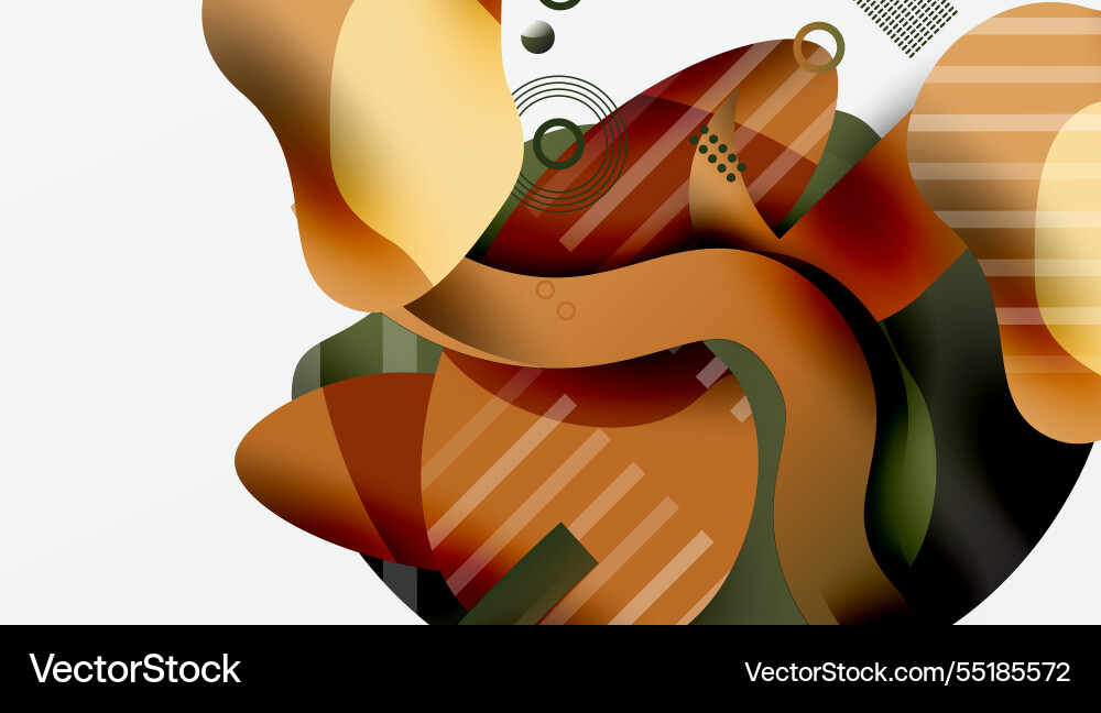 Vibrant abstract background overlapping shapes Vector Image