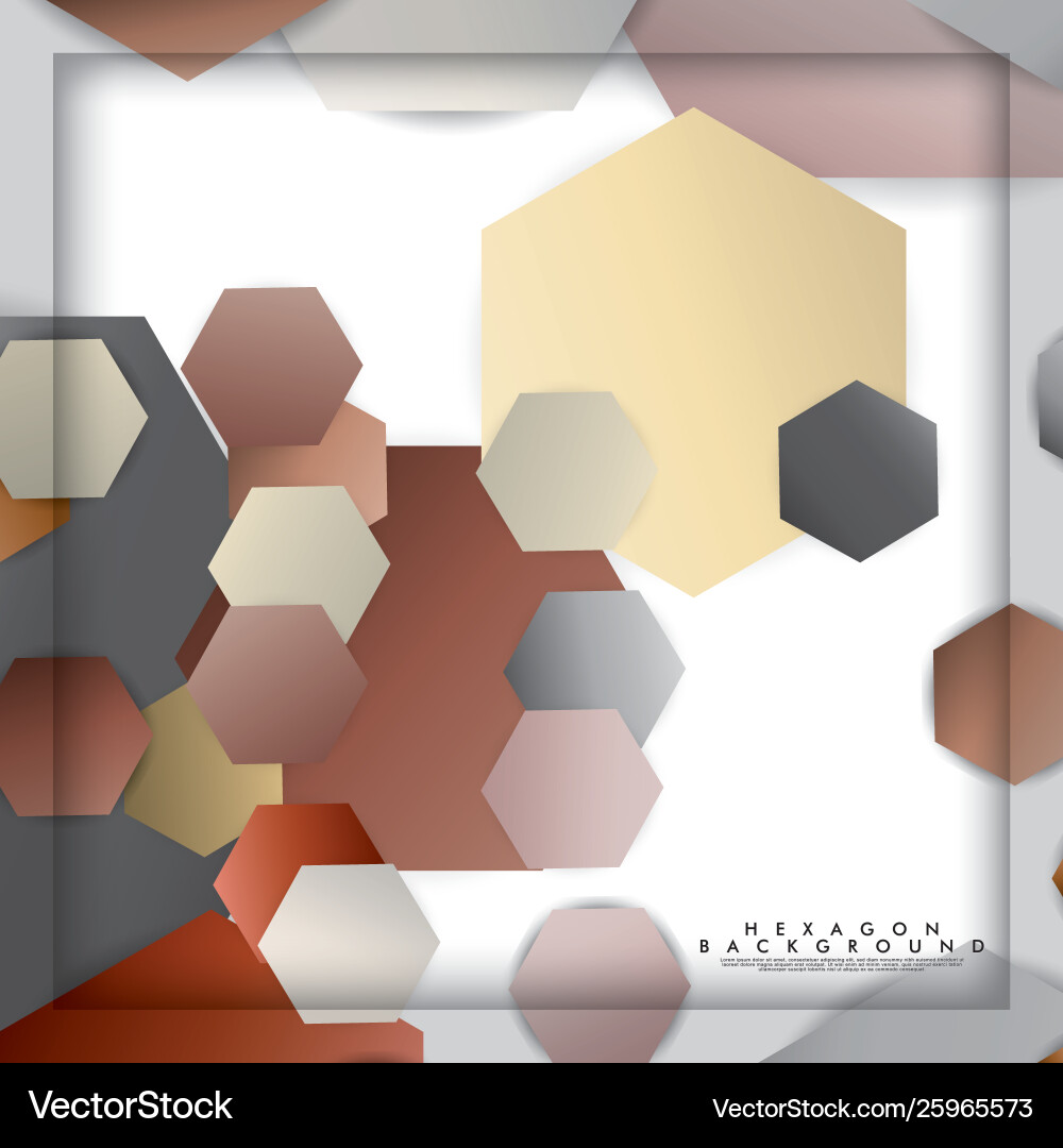 Abstract hexagon background with color stone Vector Image