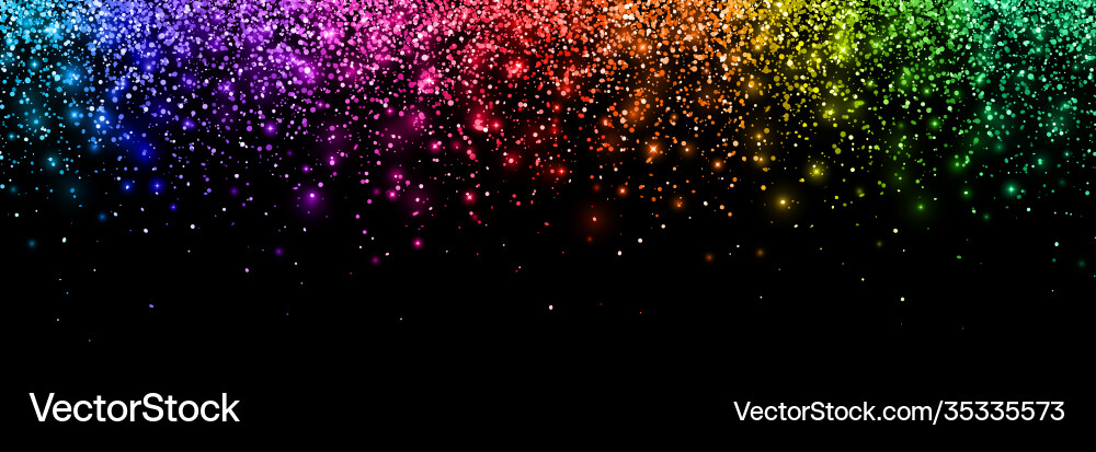 Colorful glittering confetti wide horizontal Colorful glittering confetti wide horizontal vector image