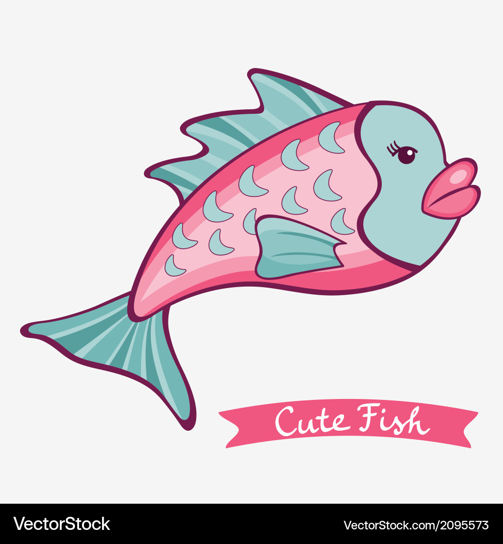 Cute fish Vector Image