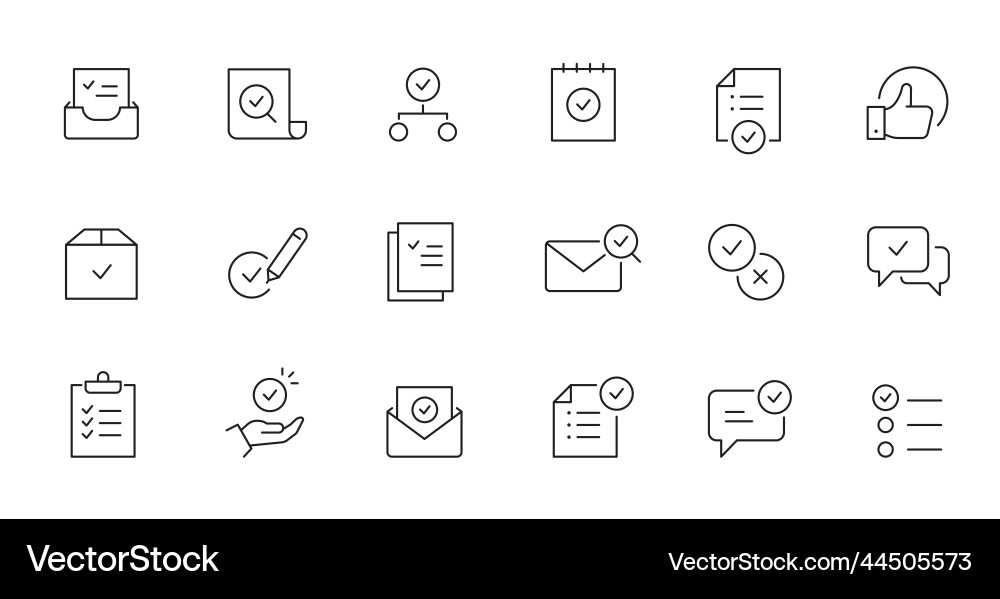 Document check quality control line icon Document check quality control line icon vector image
