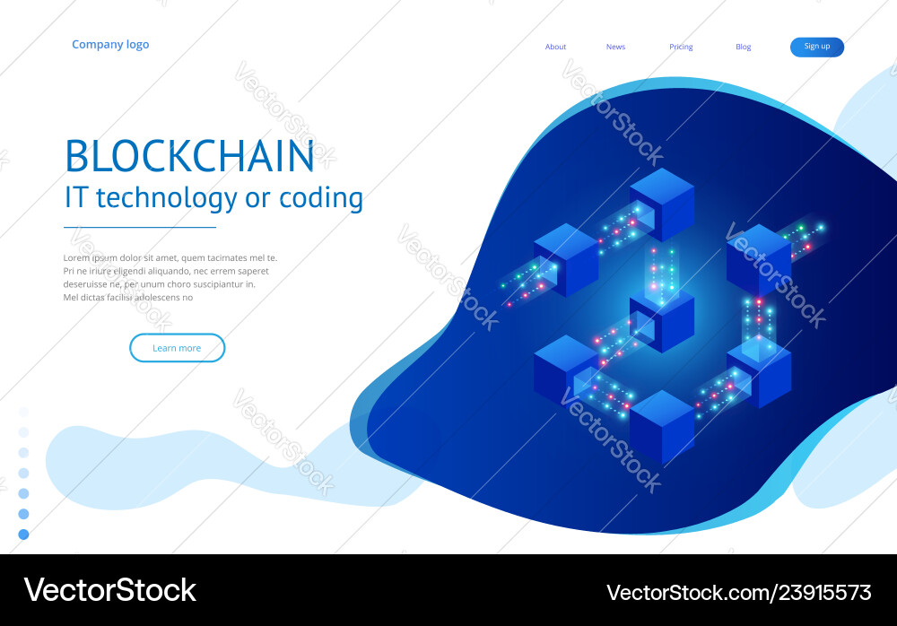 Isometric concept of quantum computers blockchain Isometric concept of quantum computers blockchain vector image