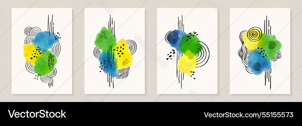 Kreative minimalistische Hand malte abstrakte Kunst Kreative minimalistische Hand malte abstrakte Kunst vektorbild