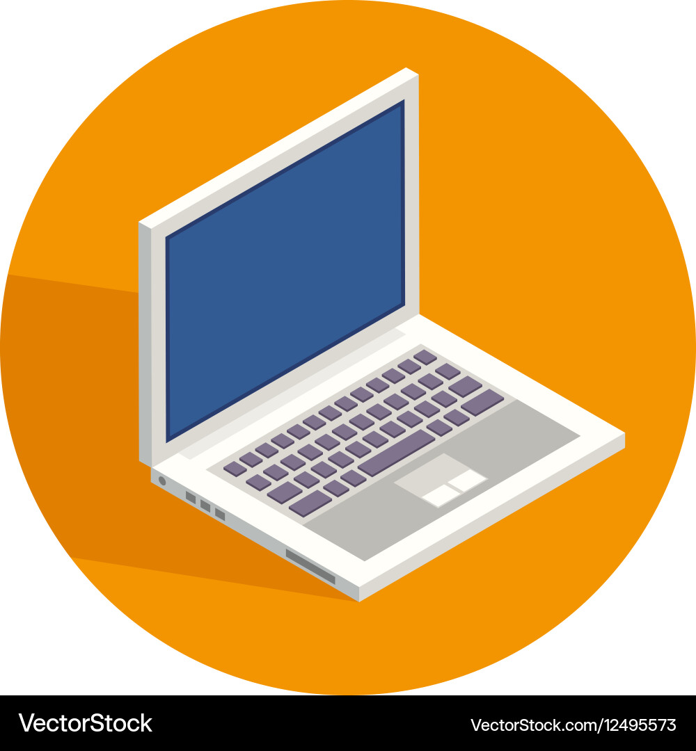 Modern Computer Icon - Notebook vector image