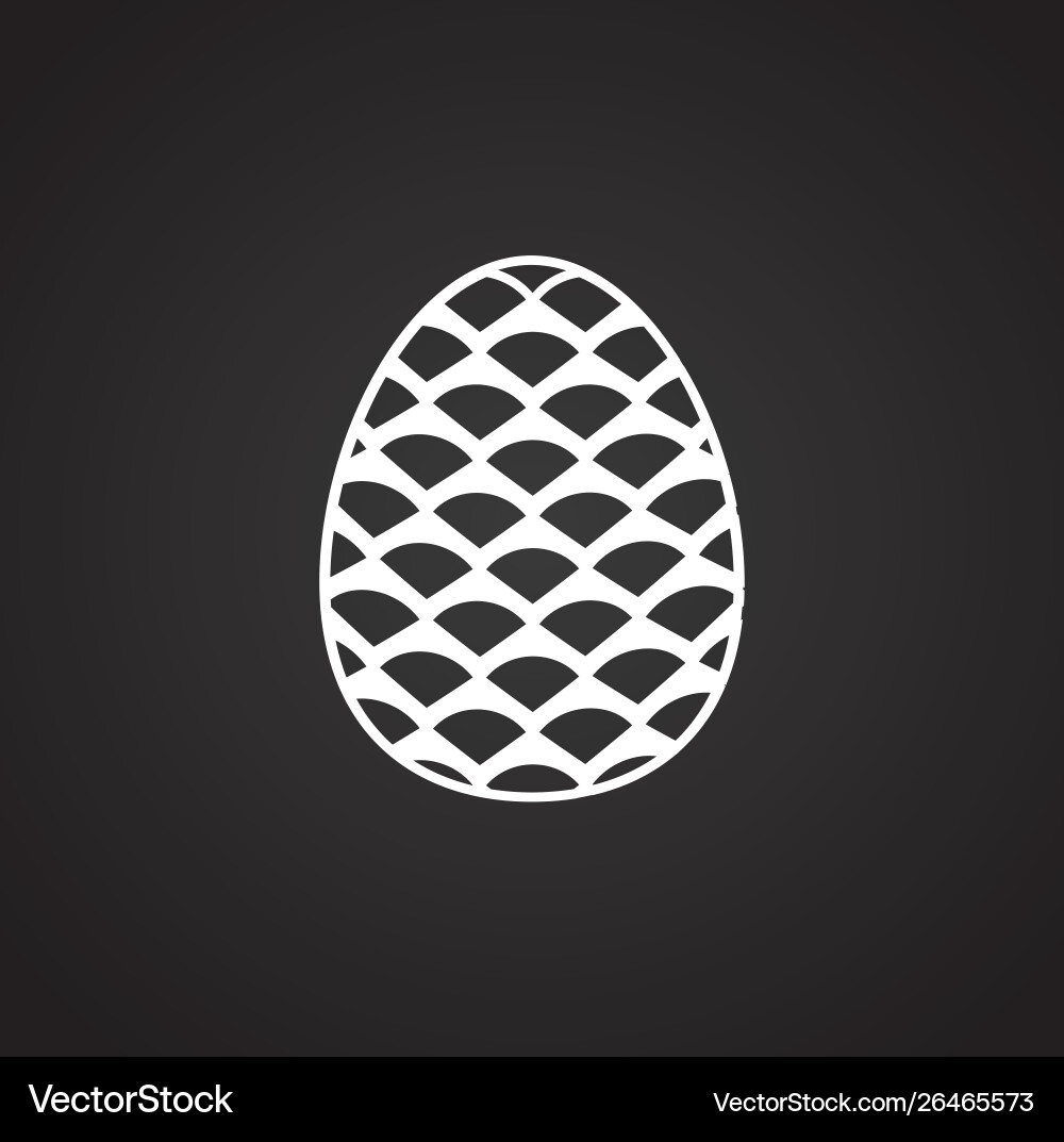 Pine cone icon on background for graphic and web Vector Image