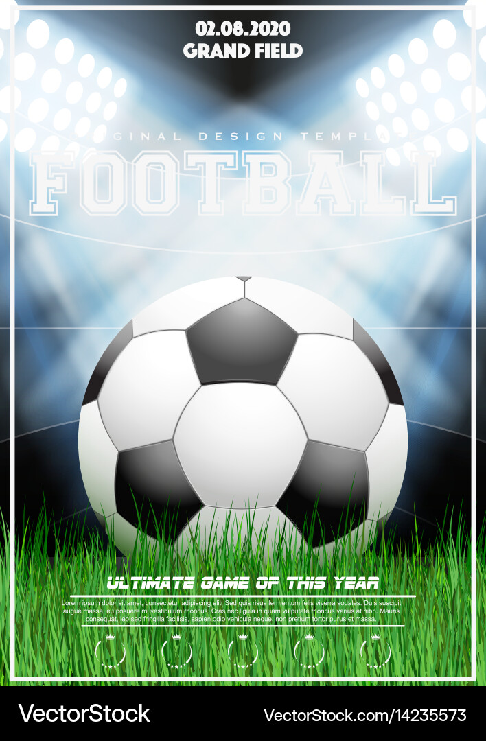 Poster template of football tournament Royalty Free Vector