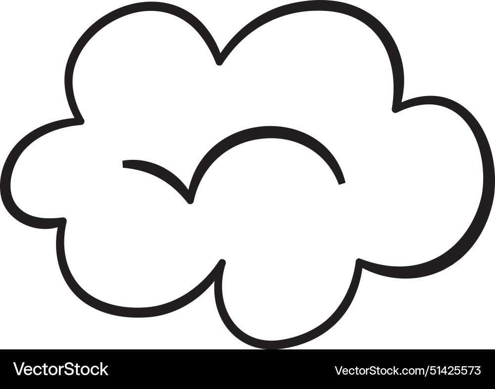 Sky cloud doodle Royalty Free Vector Image - VectorStock