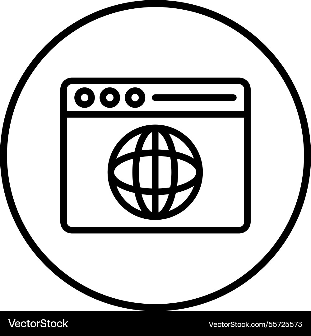 Web browser icon design vector image