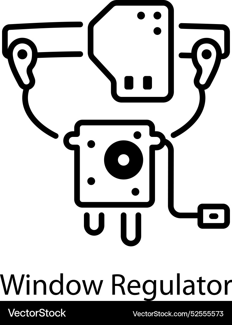 Window regulator Royalty Free Vector Image - VectorStock