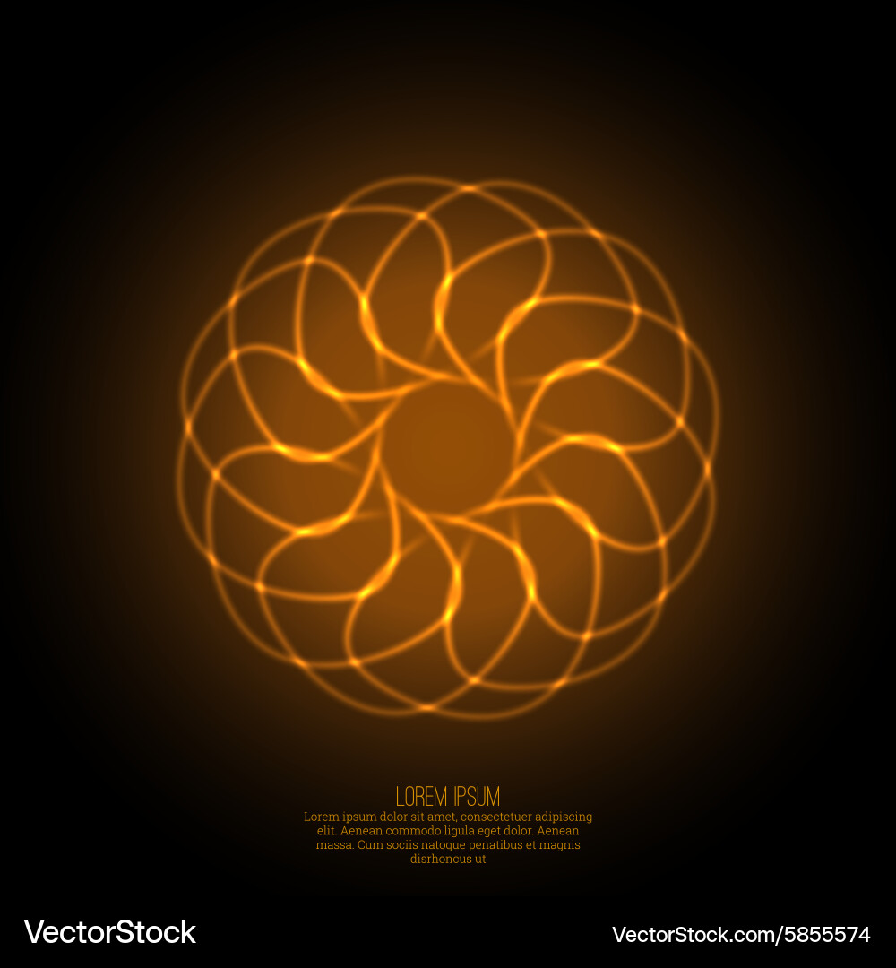 Abstract background with luminous fractal vector image