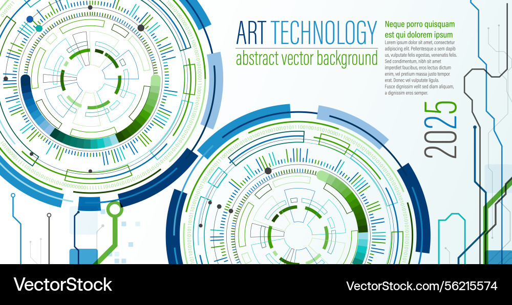 Abstraction on the theme of tech circles Abstraction on the theme of tech circles vector image