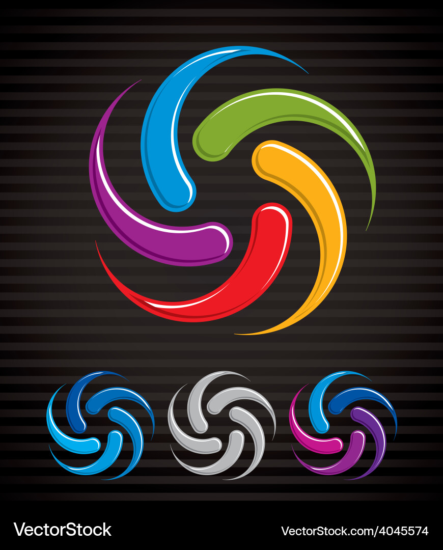 Arrows abstract loop symbol conceptual pictograph Vector Image