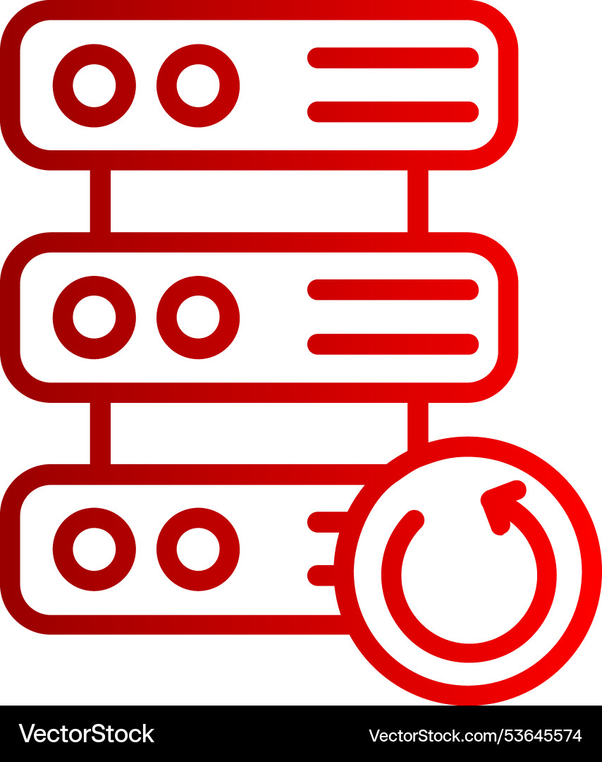 Backup line gradient icon Vector Image