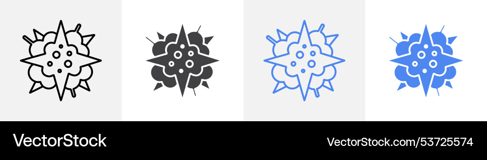 Blast icon set use for web Vector Image
