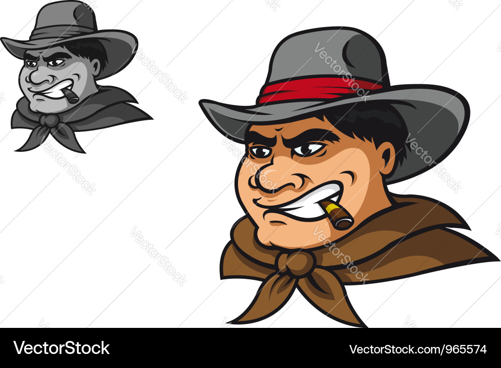 Cartoon Cowboy Mascot Vector Image
