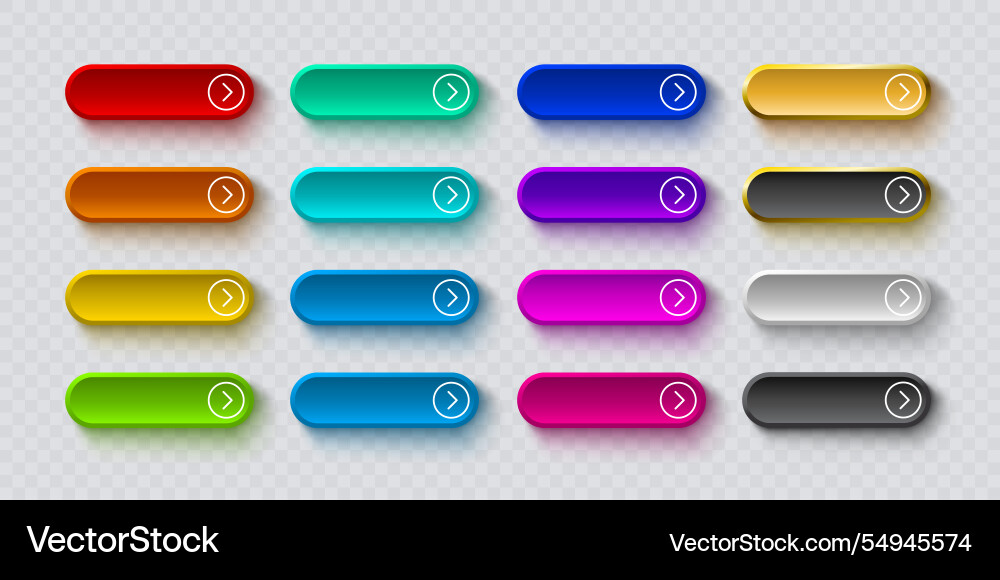 Click here button set link mouse Click here button set link mouse Vector Image