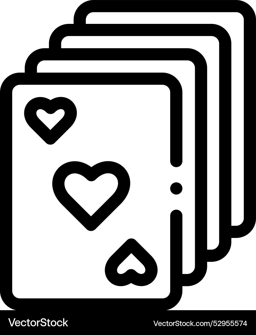 Deck icon thin linear style design isolated Vector Image