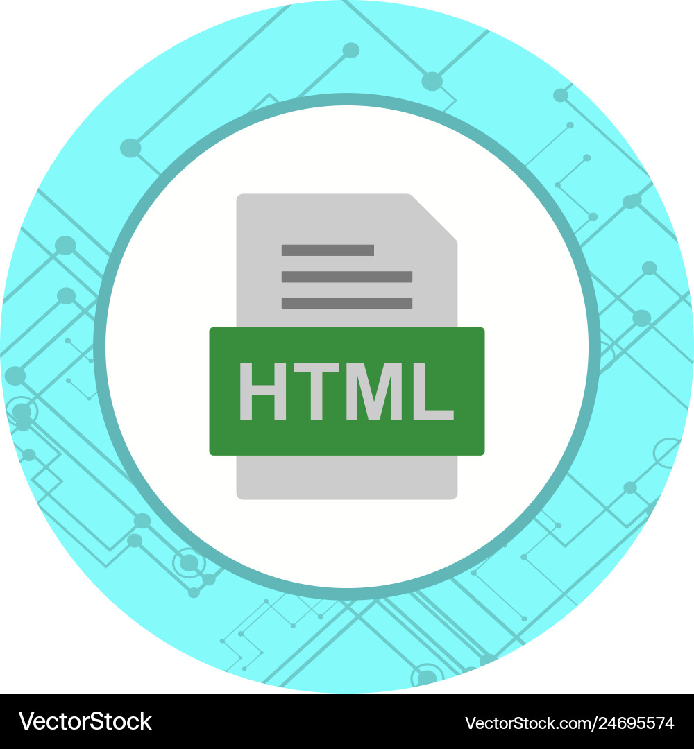Html file document icon Vector Image