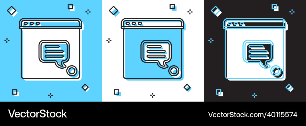 Set new chat messages notification icon isolated Vector Image