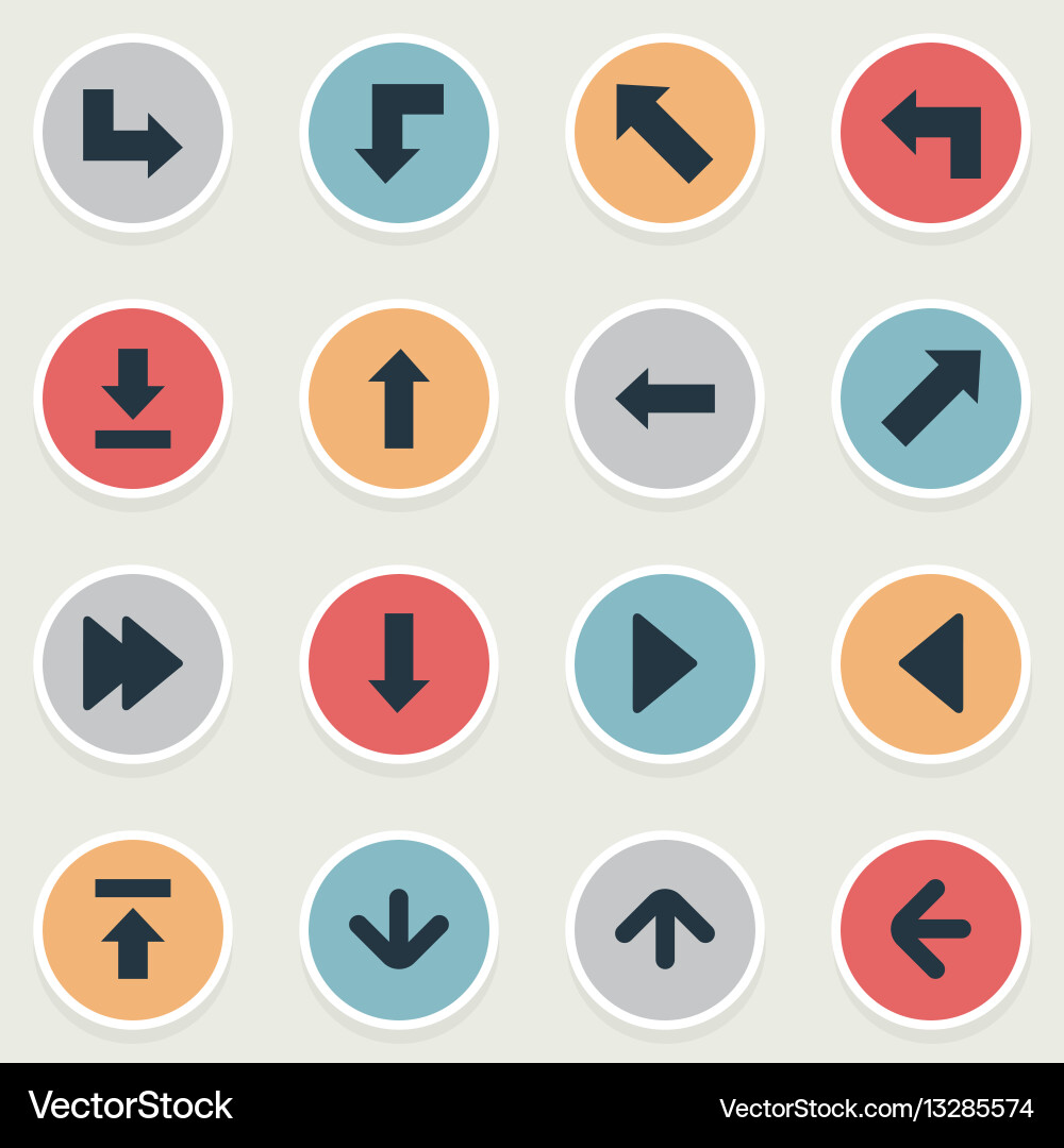 Set of 16 simple indicator icons can be found Vector Image