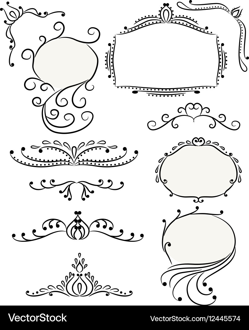 Set of design elements Vector Image