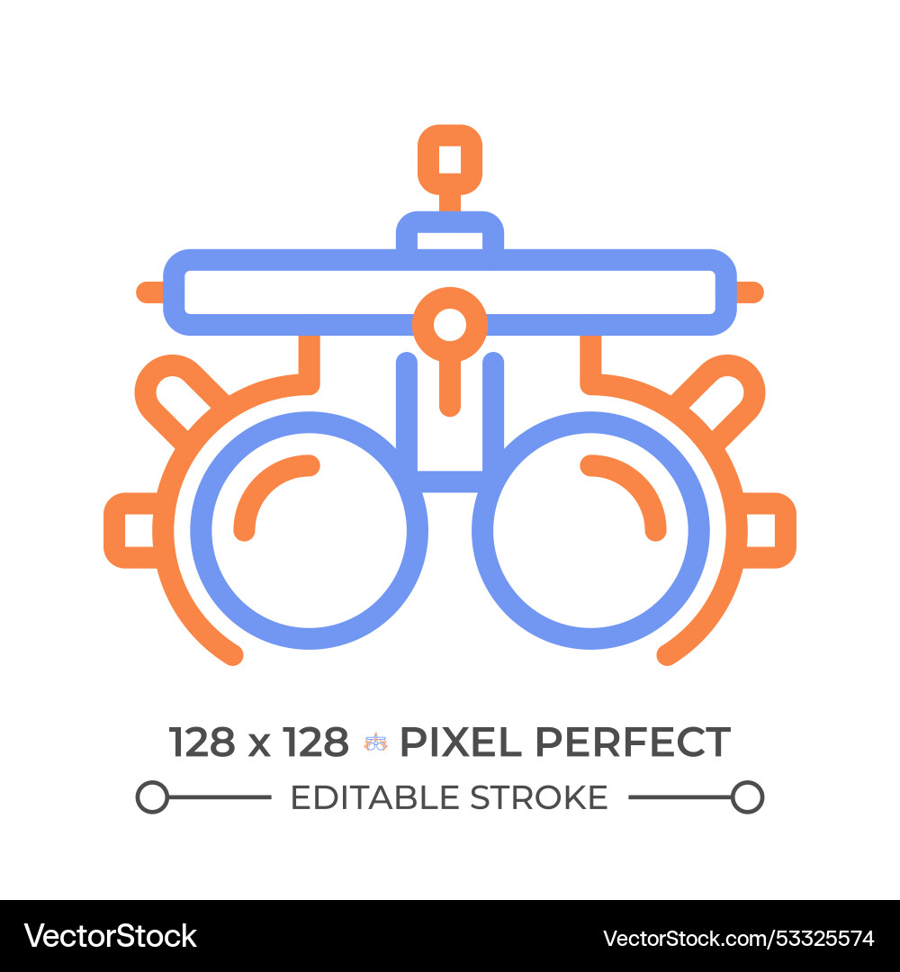 Trial frames two color line icon Trial frames two color line icon vector image