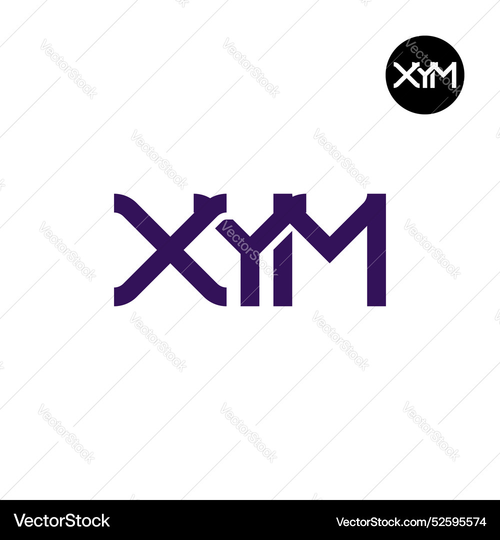 Xym logo letter monogram design – Royalty-Free Vector | VectorStock