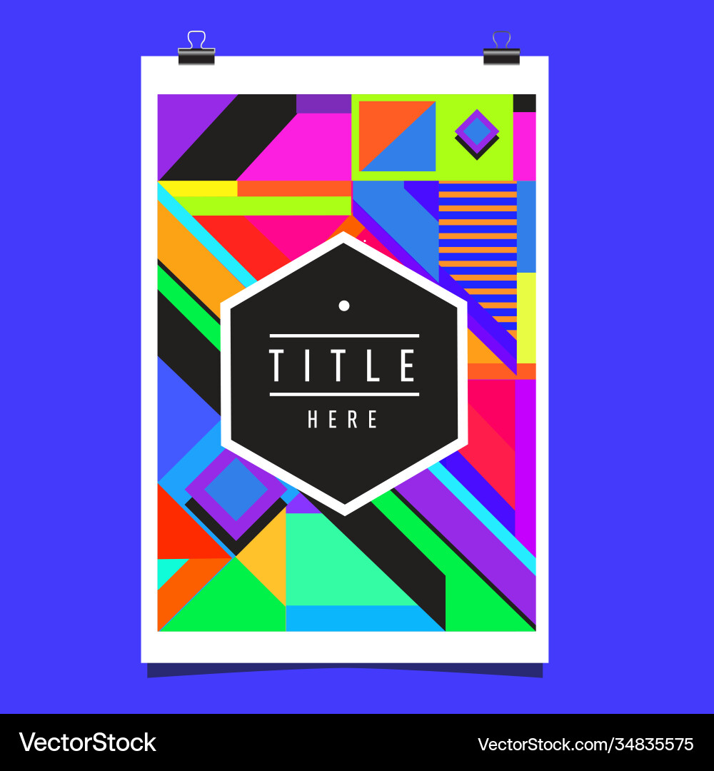 Abstract colorful geometric pattern background Vector Image
