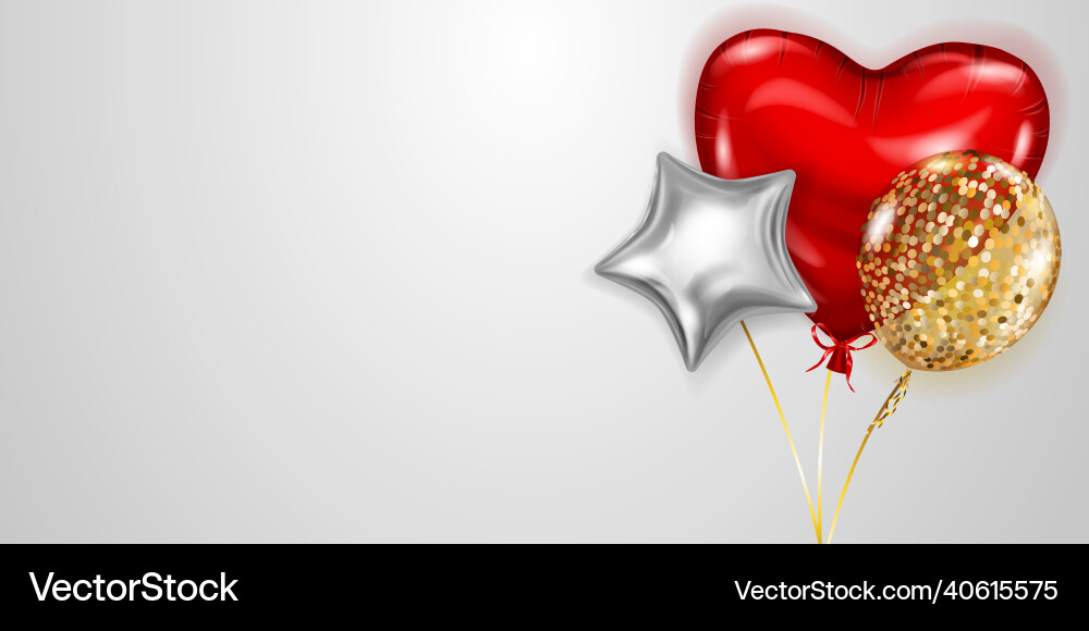 Bunch of helium balloons Bunch of helium balloons vector image