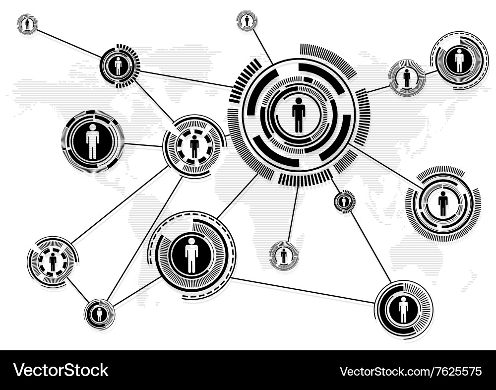 Connected Network Abstract Vector Image