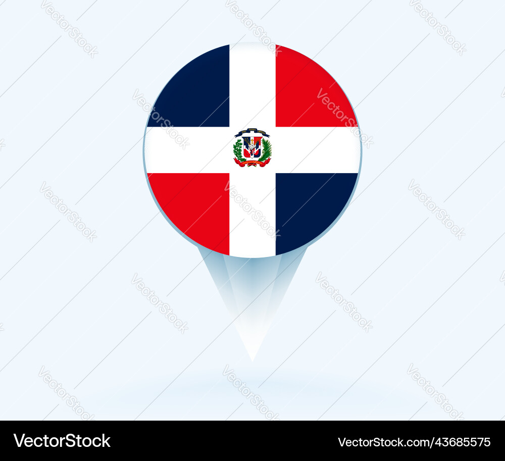 Dominican Republic Flag Pointer Vector Image