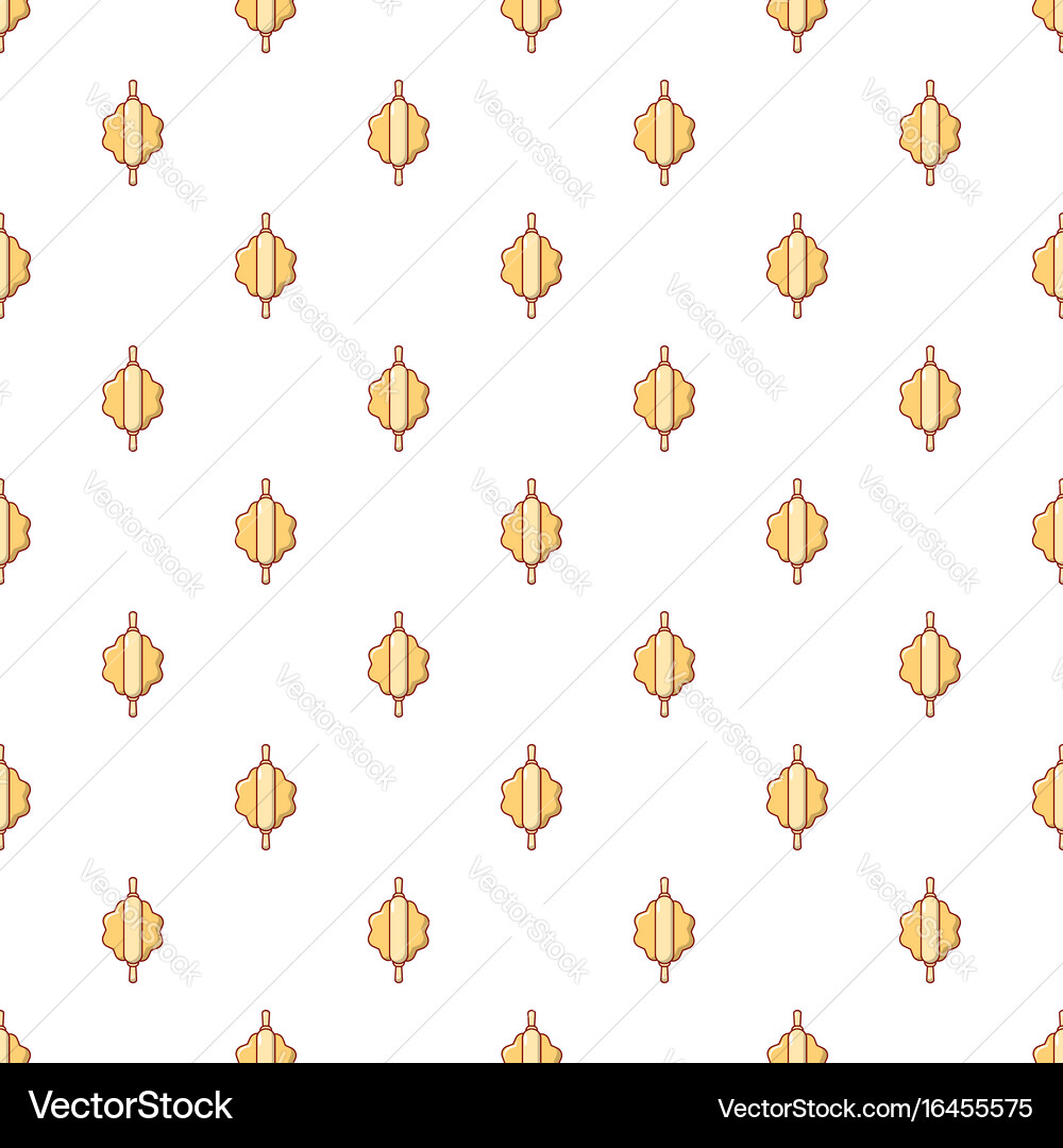 Dough with rolling pin pattern seamless Vector Image